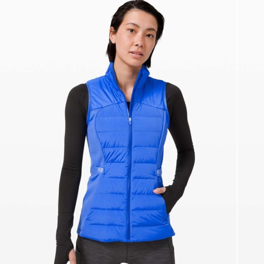 NWT Down For It All Vest in Wild Bluebell